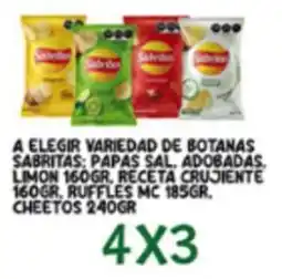 Alsuper Sabritas papas sal. adobadas limon receta crujiente ruffles mc cheetos oferta