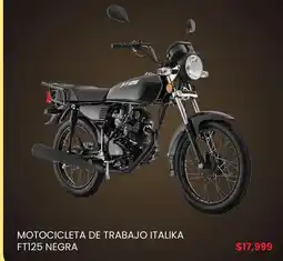 Elektra Italika Motocicleta de Trabajo FT125 Negra oferta