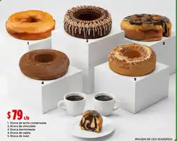 Bodega Aurrerá Rosca de leche condensada Rosca de chocolate Rosca marmoleada Rosca de cajeta Rosca de nuez oferta