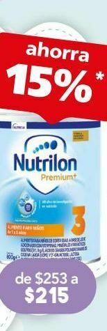 Nutrilon formula premium et 3 c/800gr