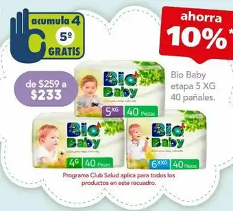 Bio baby pañales etapa 5 c/40pzs