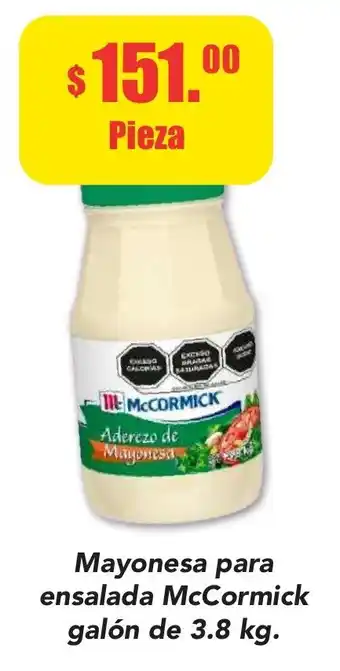 Super Aki Mayonesa para Ensalada McCormick 3.8kg oferta
