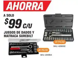 AutoZone surebilt juegos de dados y matraca oferta