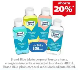 Farmacia San Pablo Brand Blue jabón corporal frescura tersa, energía refrescante o suavidad hidratante oferta