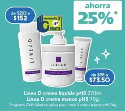 Farmacia San Pablo Linea D crema liquida pH5 Linea D crema manos pH5 oferta