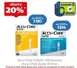 Farmacia San Pablo Accu-chek softclix 100 lancetas. accu-chek guide 50 tiras oferta