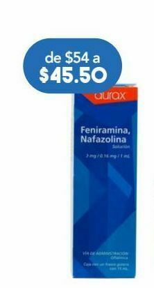 Farmacia San Pablo Fenira/nafazo sol 3/0.16mg c/15ml aurax oferta