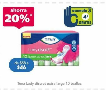 Farmacia San Pablo Tena toallas lady discr extr lar c/10pzs oferta