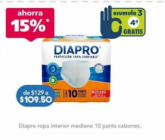 Farmacia San Pablo Diapro ropa int pants med bol c/10 oferta