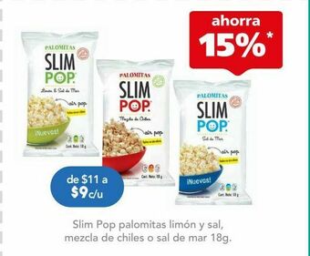 Farmacia San Pablo Slim pop palomitas mezc de chile c/18gr oferta