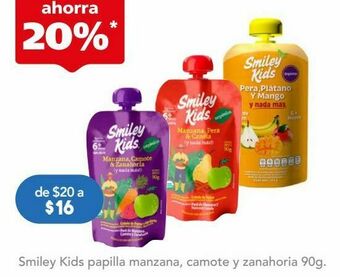 Farmacia San Pablo Smiley kids papilla mza camt zh c/90gr oferta