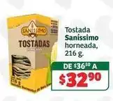 Soriana Híper Sanissimo - tostadas horneada oferta