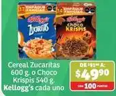 Soriana Híper Kellogg's - cereal zucaritas 600 g. o choco krispis 540 g oferta