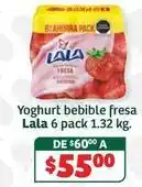 Soriana Híper Lala - yoghurt bebible fresa oferta