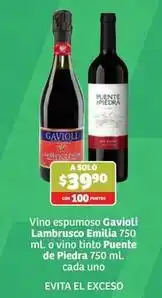 Soriana Híper Solo - vino espumoso lambrusco emilia 750 ml, o vino tinto 750 ml oferta