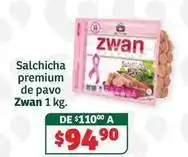 Soriana Híper Zwan - salchicha premium de pavo oferta