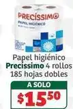 Soriana Híper Solo - papel higi00enico 4 rollos 185 hojas dobles oferta