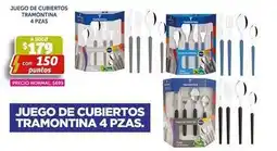 Soriana Mercado Tramontina - juego de cubiertos 4 pzas oferta