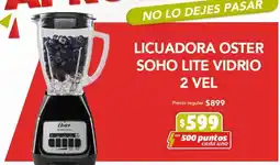 Soriana Mercado Oster - licuadora soho lite vidrio 2 vel oferta