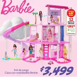 Soriana Híper Barbie Casa con resbaladilla oferta