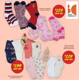 Soriana Híper Basic Concepts Calcetas navideñas 3 pack para dama oferta
