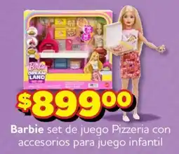 Soriana Mercado Barbie set de juego Pizzeria con accesorios para juego infantil oferta