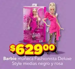 Soriana Mercado Barbie muñeca Fashionista Deluxe Style medias negro y rosa oferta