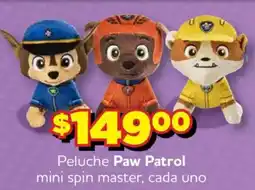 Soriana Mercado Paw Patrol Peluche mini spin master oferta