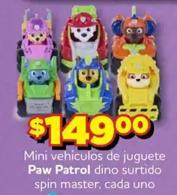 Soriana Mercado Paw Patrol mini vehículos de juguete dino surtido oferta