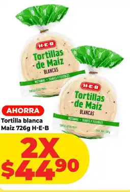 HEB H-E-B tortilla blanca maiz oferta