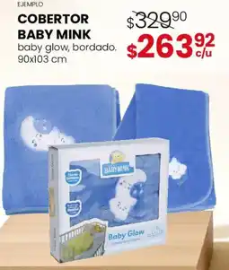 Woolworth Baby Mink cobertor baby glow, bordado oferta