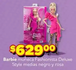 Soriana Express Barbie muñeca Fashionista Deluxe Style medias negro y rosa oferta