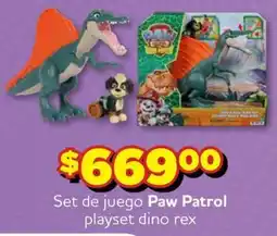 Soriana Express Paw Patrol playset dino rex oferta