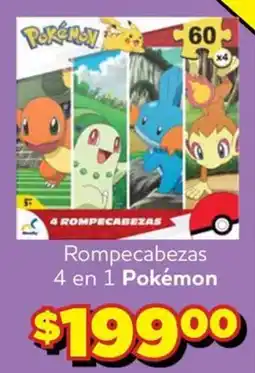 Soriana Express Pokémon 4 Rompecabezas oferta