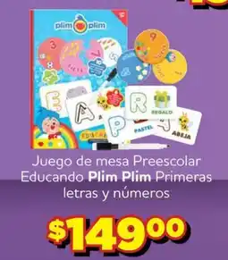 Soriana Express Plim Plim Juego de mesa Preescolar Educando Primeras letras y números oferta