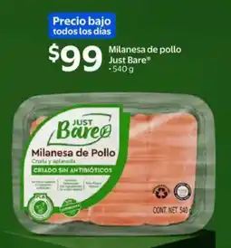 Walmart Express Just Bare Milanesa de Pollo oferta