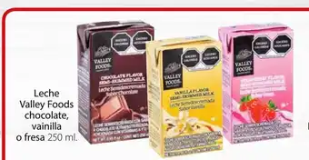 Soriana Mercado Leche Valley Foods Chocolate, Vainilla o fresa 250ml oferta