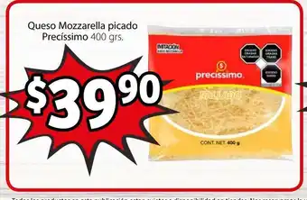 Soriana Mercado Queso Mozzarella picado Precissimo 400grs oferta