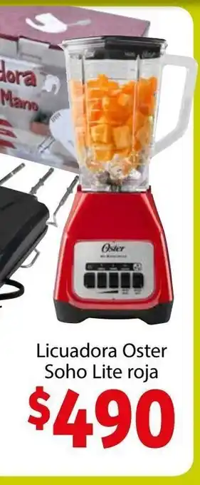 Soriana Mercado Licuadora Oster Soho Lite roja oferta