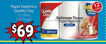 Soriana Mercado Papel Higienico Quality Day 12 Rollos 320 hojas oferta