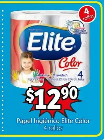 Soriana Mercado Papel Higienico Elite Color 4 Rollos oferta