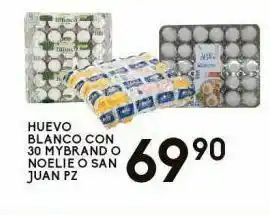 Huevo Blanco con 30 Mybrand o Noelie o San Juan