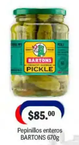 La Comer Bartons pepinillos enteros oferta