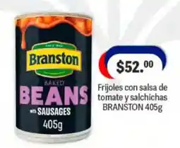La Comer Branston baked beans with sausages oferta