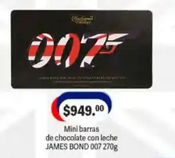 La Comer james bond mini barras de chocolate con leche oferta