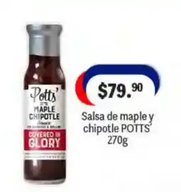 La Comer Potts' Salsa de maple y chipotle oferta