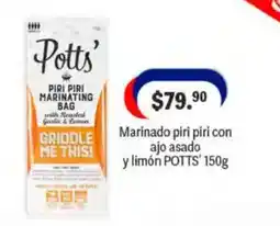 La Comer Potts' marinado piri piri con ajo asado y limón oferta