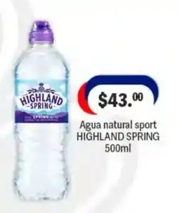 La Comer highland spring agua natural sport oferta