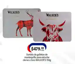 La Comer Walker's Surtido de galletas de mantequilla pura estuche ciervo o toro oferta