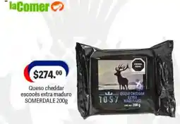 La Comer Somerdale queso cheddar escocés extra maduro oferta